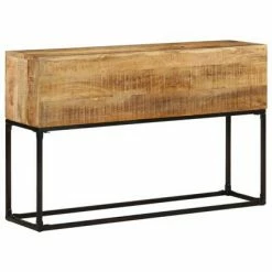 VidaXL Table console 120x30x75 cm Bois de manguier brut