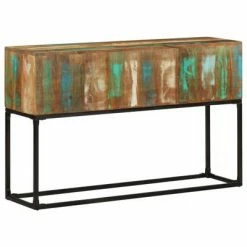 VidaXL Table console 120x30x75 cm Bois de récupération massif