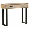 VidaXL Table console 100x30x75 cm Bois de manguier massif