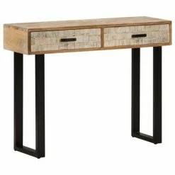 VidaXL Table console 100x30x75 cm Bois de manguier massif