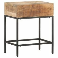 VidaXL Table d'appoint 40x30x50 cm Bois massif de manguier brut