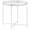 VidaXL Table d'appoint Argenté 40x40x41 cm Verre