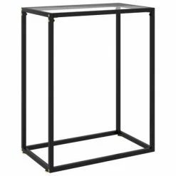 VidaXL Table console Transparent 60x35x75 cm Verre trempé