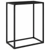 VidaXL Table console Noir 60x35x75 cm Verre trempé