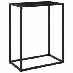 VidaXL Table console Noir 60x35x75 cm Verre trempé