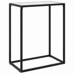 VidaXL Table console Blanc 60x35x75 cm Verre trempé