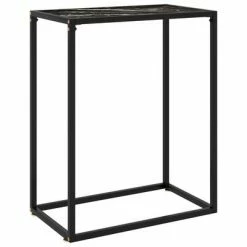 VidaXL Table console Noir 60x35x75 cm Verre trempé