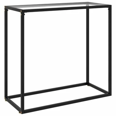 VidaXL Table console Transparent 80x35x75 cm Verre trempé 1 VidaXL Table console Transparent 80x35x75 cm Verre trempé