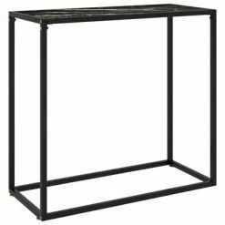 VidaXL Table console Noir 80x35x75 cm Verre trempé