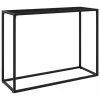 VidaXL Table console Noir 100x35x75 cm Verre trempé