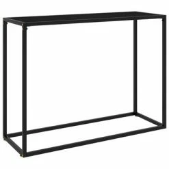 VidaXL Table console Noir 100x35x75 cm Verre trempé
