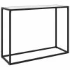 VidaXL Table console Blanc 100x35x75 cm Verre trempé