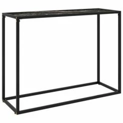 VidaXL Table console Noir 100x35x75 cm Verre trempé