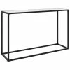 VidaXL Table console Blanc 120x35x75 cm Verre trempé
