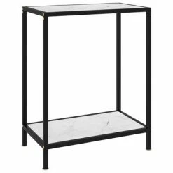 VidaXL Table console Blanc 60x35x75 cm Verre trempé