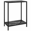 VidaXL Table console Noir 60x35x75 cm Verre trempé