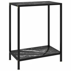 VidaXL Table console Noir 60x35x75 cm Verre trempé
