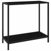 VidaXL Table console Noir 80x35x75 cm Verre trempé