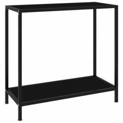 VidaXL Table console Noir 80x35x75 cm Verre trempé