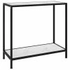 VidaXL Table console Blanc 80x35x75 cm Verre trempé