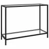 VidaXL Table console Transparent 100x35x75 cm Verre trempé