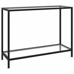 VidaXL Table console Transparent 100x35x75 cm Verre trempé