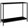 VidaXL Table console Noir 100x35x75 cm Verre trempé