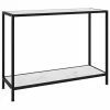 VidaXL Table console Blanc 100x35x75 cm Verre trempé
