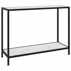 VidaXL Table console Blanc 100x35x75 cm Verre trempé