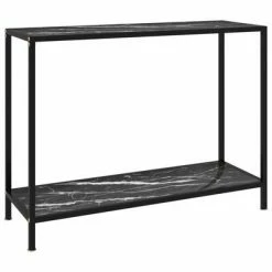 VidaXL Table console Noir 100x35x75 cm Verre trempé