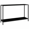 VidaXL Table console Noir 120x35x75 cm Verre trempé