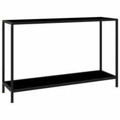 VidaXL Table console Noir 120x35x75 cm Verre trempé