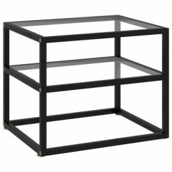 VidaXL Table console Transparent 50x40x40 cm Verre trempé