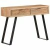 VidaXL Table console 100x35x76 cm Bois d'acacia avec bord naturel
