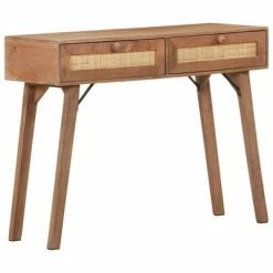 VidaXL Table console 100x35x76 cm Bois de manguier massif