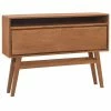 VidaXL Table console 110x30x79 cm Bois de teck solide