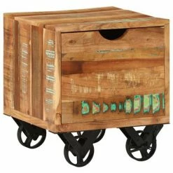 VidaXL Table d'appoint 40x40x55 cm Bois de récupération massif