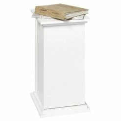 FMD Table d'appoint avec porte 57,4 cm Blanc