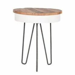 LABEL51 Table d'angle Saria 44x53 cm Blanc