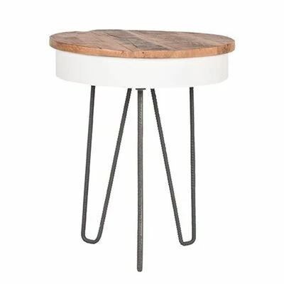 LABEL51 Table d'angle Saria 44x53 cm Blanc 1 LABEL51 Table d'angle Saria 44x53 cm Blanc