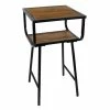 Gifts Amsterdam Table d'appoint dessus bois Xem Métal Noir 35x35x65 cm