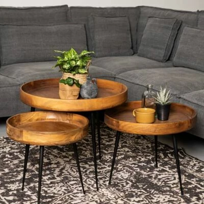 HSM Collection Table d'appoint Ventura 60x52 cm 2 HSM Collection Table d'appoint Ventura 60x52 cm – Image 2