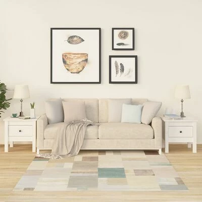 VidaXL Tables d'appoint 2 pcs Blanc 40x40x39 cm Bois massif de pin 2 VidaXL Tables d'appoint 2 pcs Blanc 40x40x39 cm Bois massif de pin – Image 2