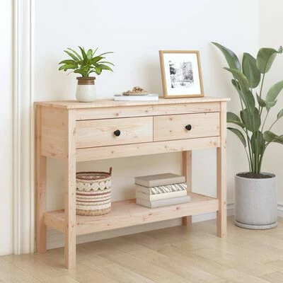 VidaXL Table console 100x35x75 cm Bois massif de pin 2 VidaXL Table console 100x35x75 cm Bois massif de pin – Image 2