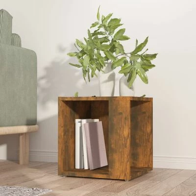 VidaXL Table d'appoint Chêne fumé 33x33x34,5 cm Bois d'ingénierie 2 VidaXL Table d'appoint Chêne fumé 33x33x34,5 cm Bois d'ingénierie – Image 2