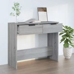 VidaXL Table console Sonoma gris 90x36x75 cm Bois d'ingénierie -Tables d'appoint Soldes image 1 817073