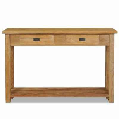 VidaXL Table console Teck massif 120 x 30 x 80 cm 2 VidaXL Table console Teck massif 120 x 30 x 80 cm – Image 2