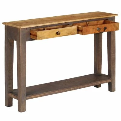 VidaXL Table console Bois massif Vintage 118 x 30 x 80 cm 2 VidaXL Table console Bois massif Vintage 118 x 30 x 80 cm – Image 2