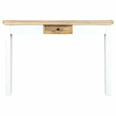 VidaXL Table console Blanc et marron 110x35x75 cm Bois manguier massif 2 VidaXL Table console Blanc et marron 110x35x75 cm Bois manguier massif – Image 2