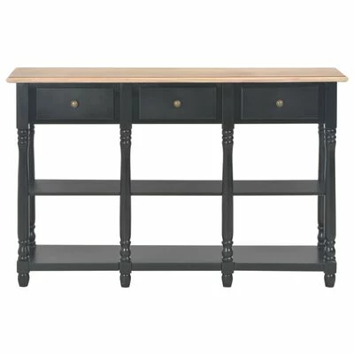 VidaXL Table console Noir 120x30x76 cm MDF 2 VidaXL Table console Noir 120x30x76 cm MDF – Image 2